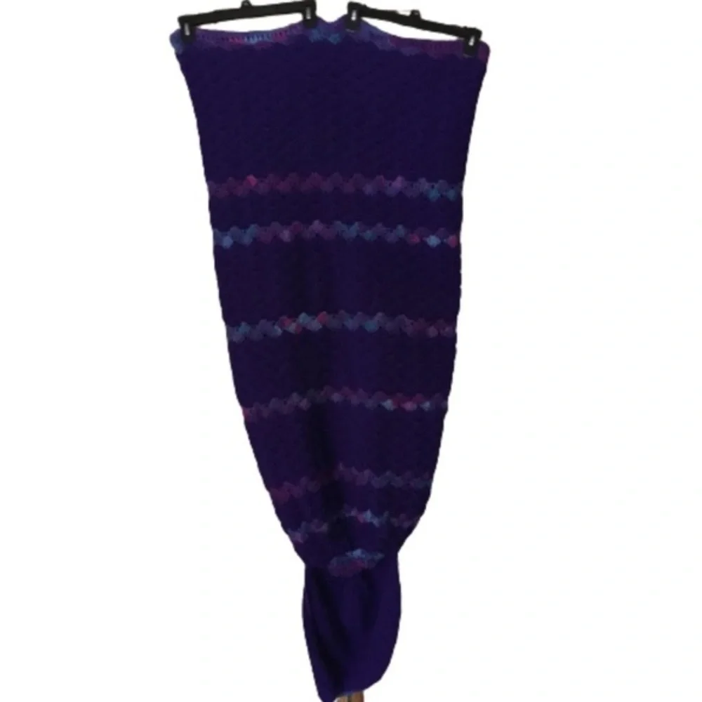 Hand‎ Crocheted Purple Mermaid Tail Adult Size